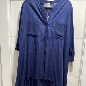 Ann Klein Hi-low Blouse